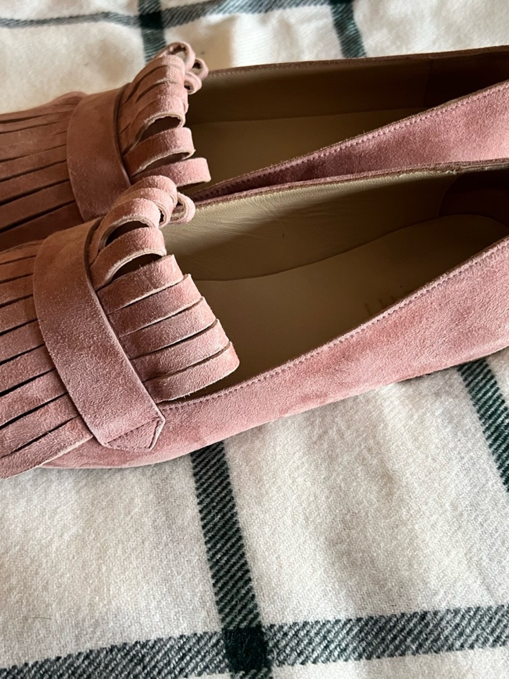 M.Gemi Fringed Suede Loafers - Dusty Rose Pink 🎀 - Picture 3 of 9